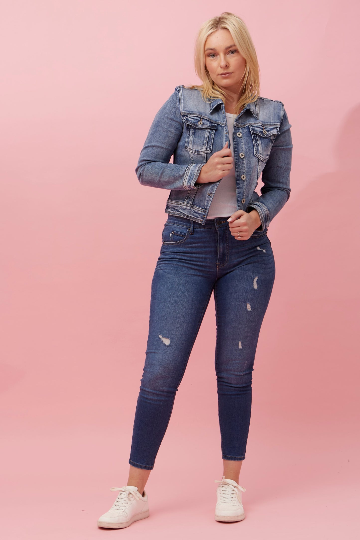 Felma Sequin Wing Denim Jacket J731658