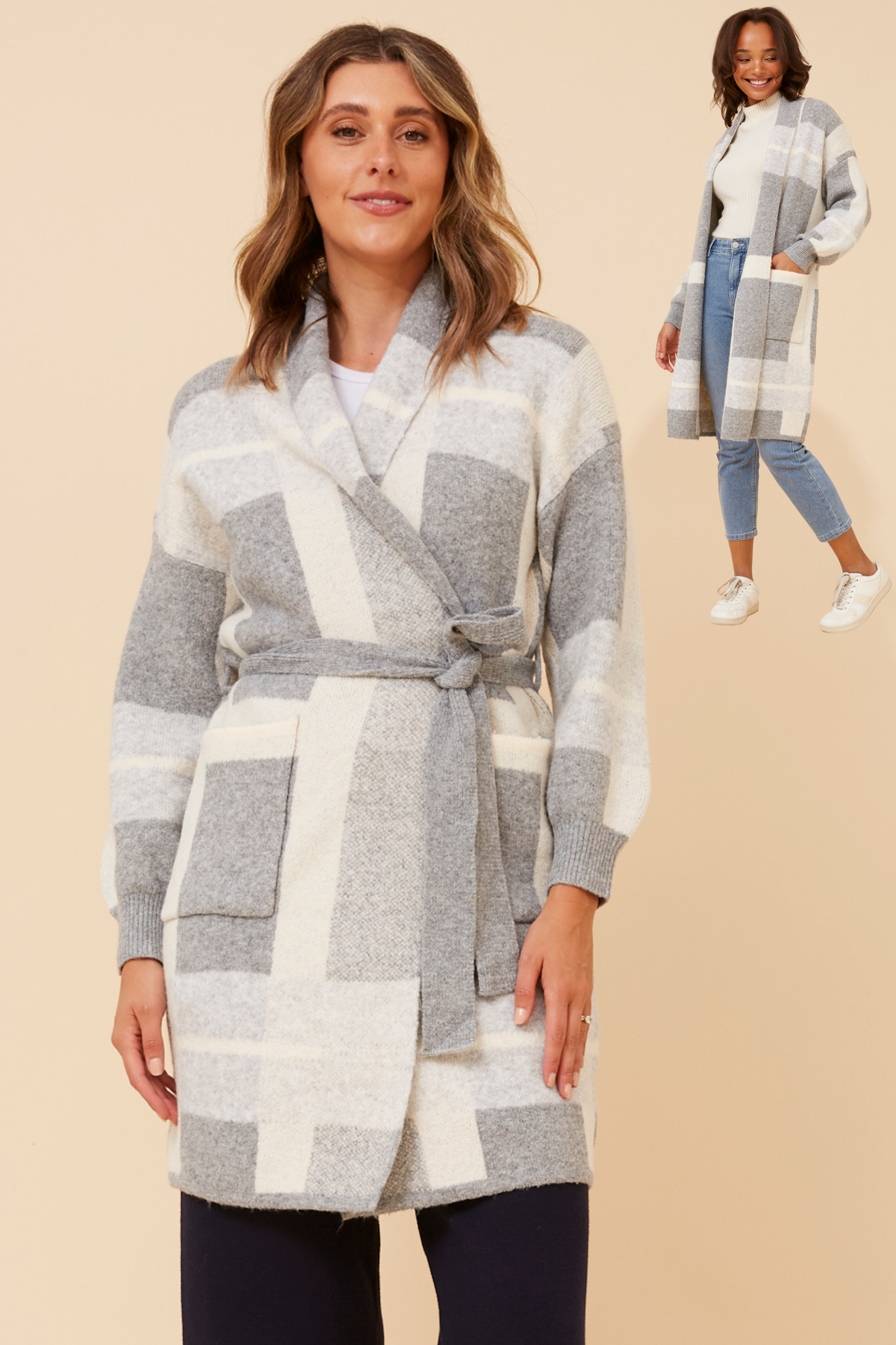 Rosette Knitted Cardigan KC175533