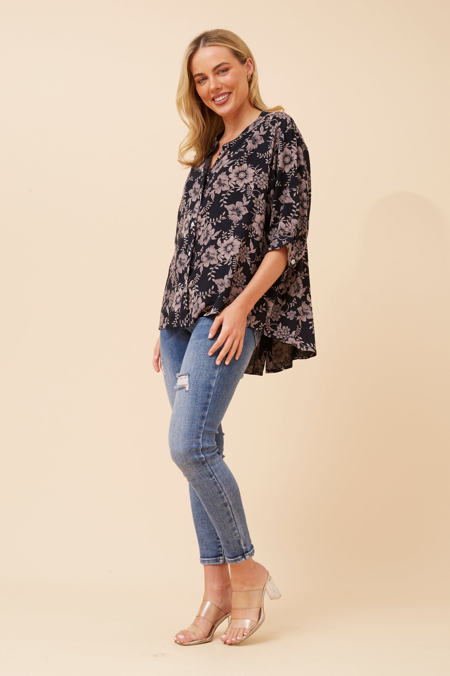 Rosa Floral Print Shirt- T524407