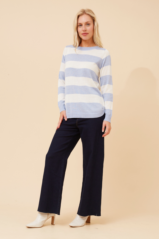 Georgi Stripe Knit KP518385 Skylight