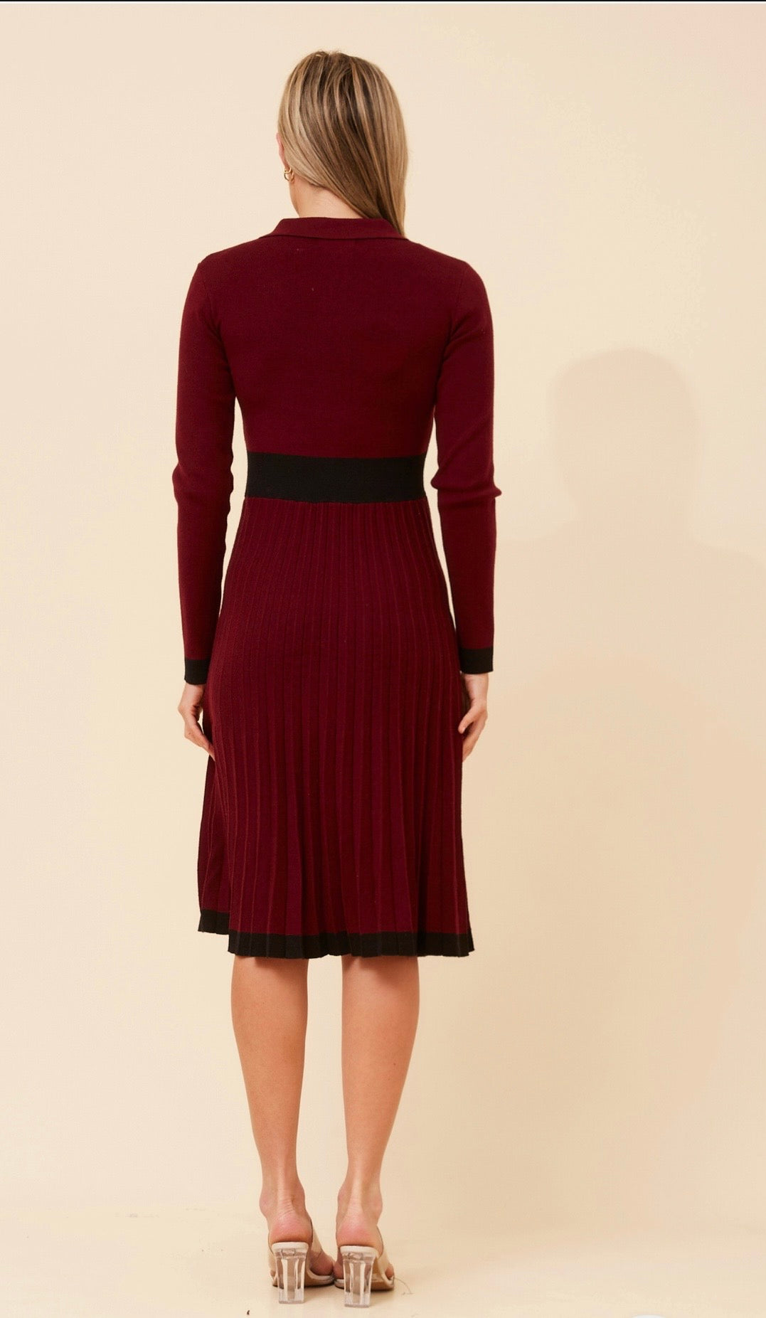 Alica Pleated Knit Dress KD176613