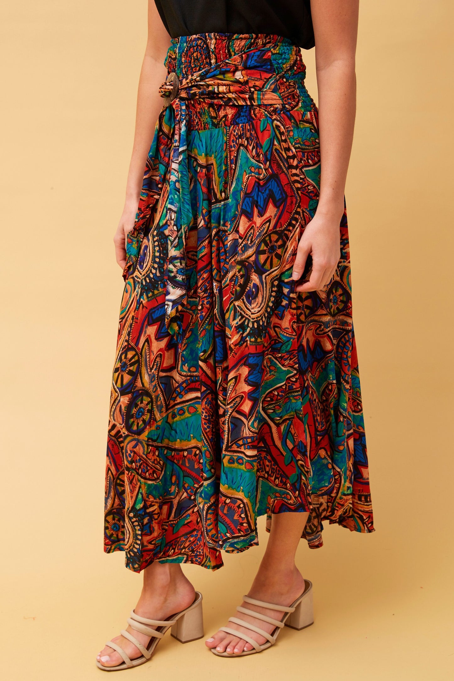 Boho Maxi Skirt S509716 - Multi Orange