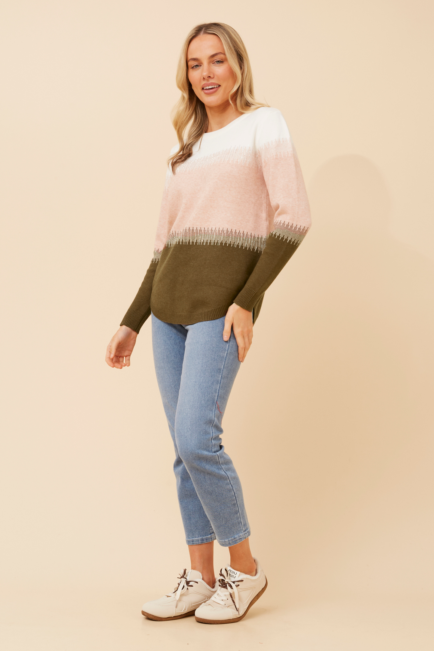 Taylor Stripe Knit KP178166 Chocolate