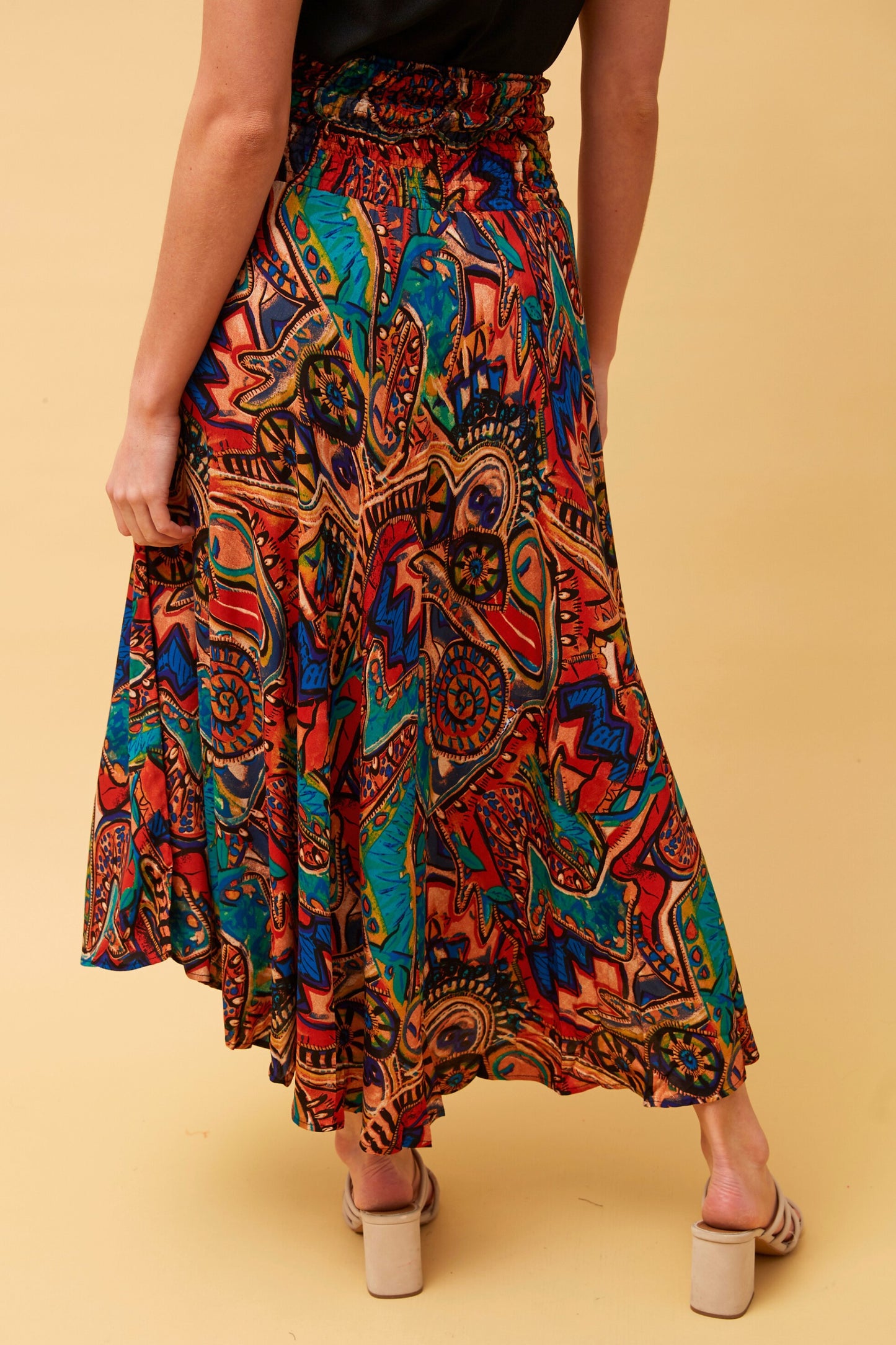 Boho Maxi Skirt S509716 - Multi Orange