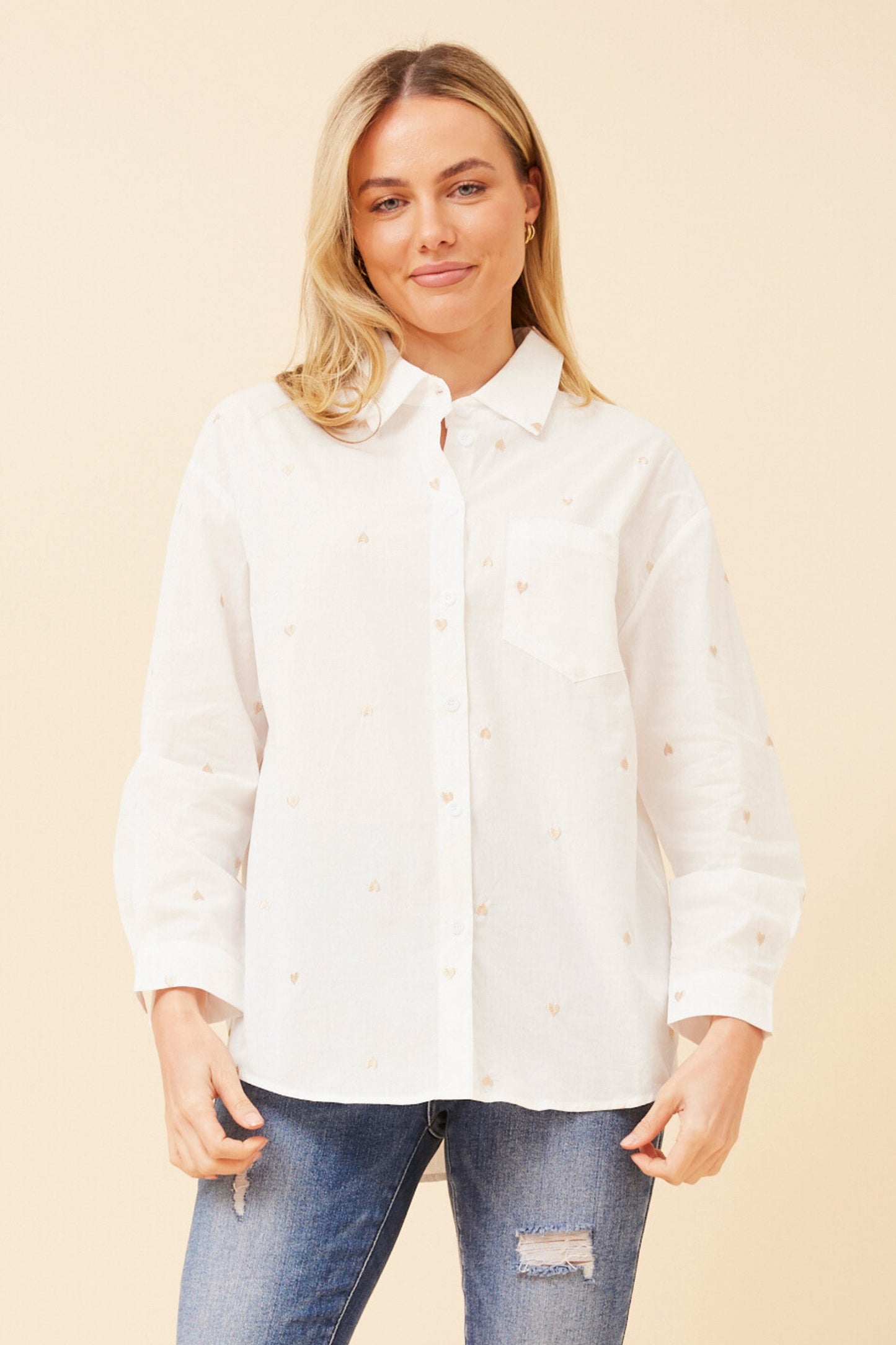 Ruby Heart Pattern Shirt T734424