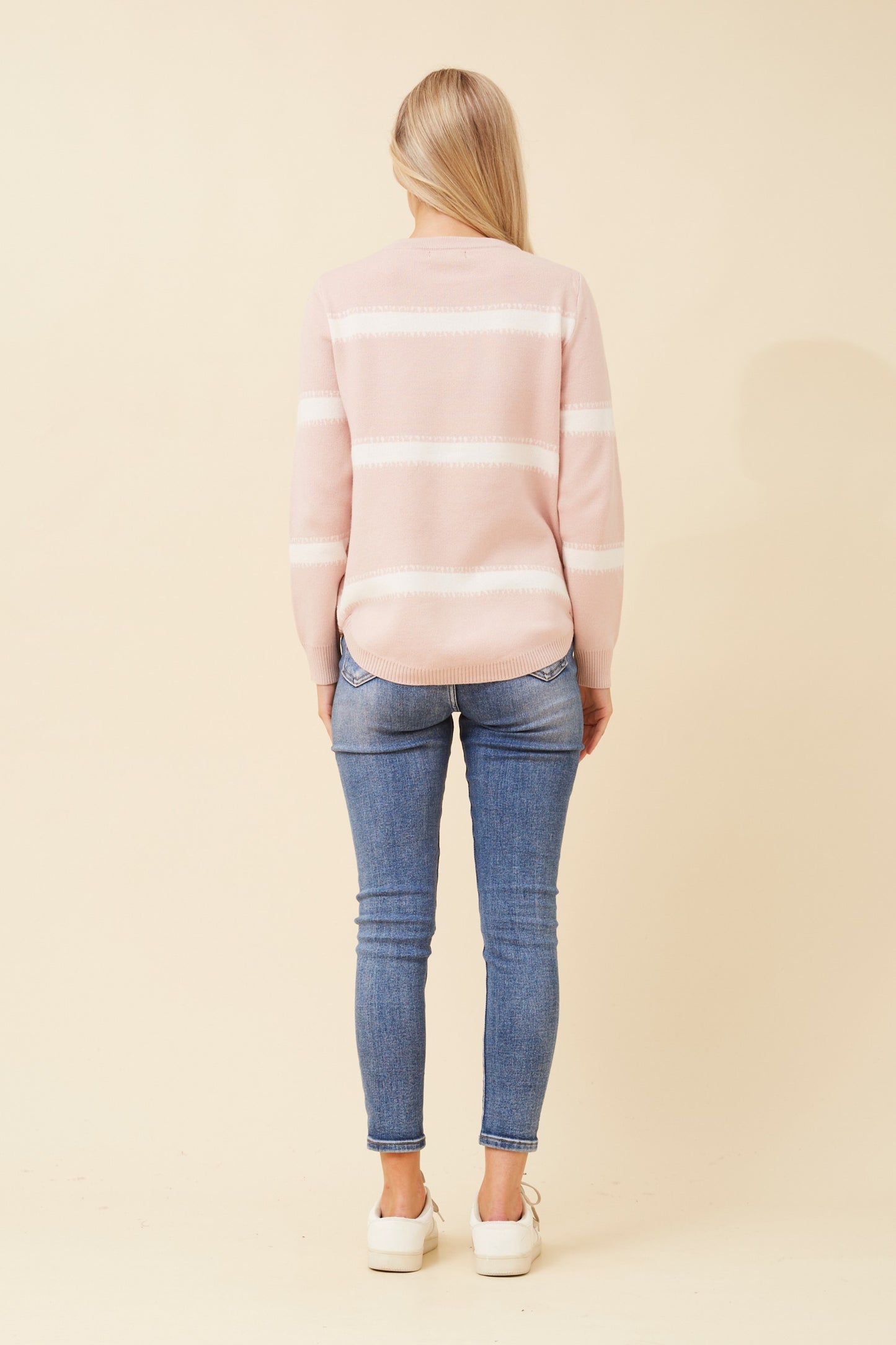 Olivia Stripe Pullover with Diamante Details KP522531