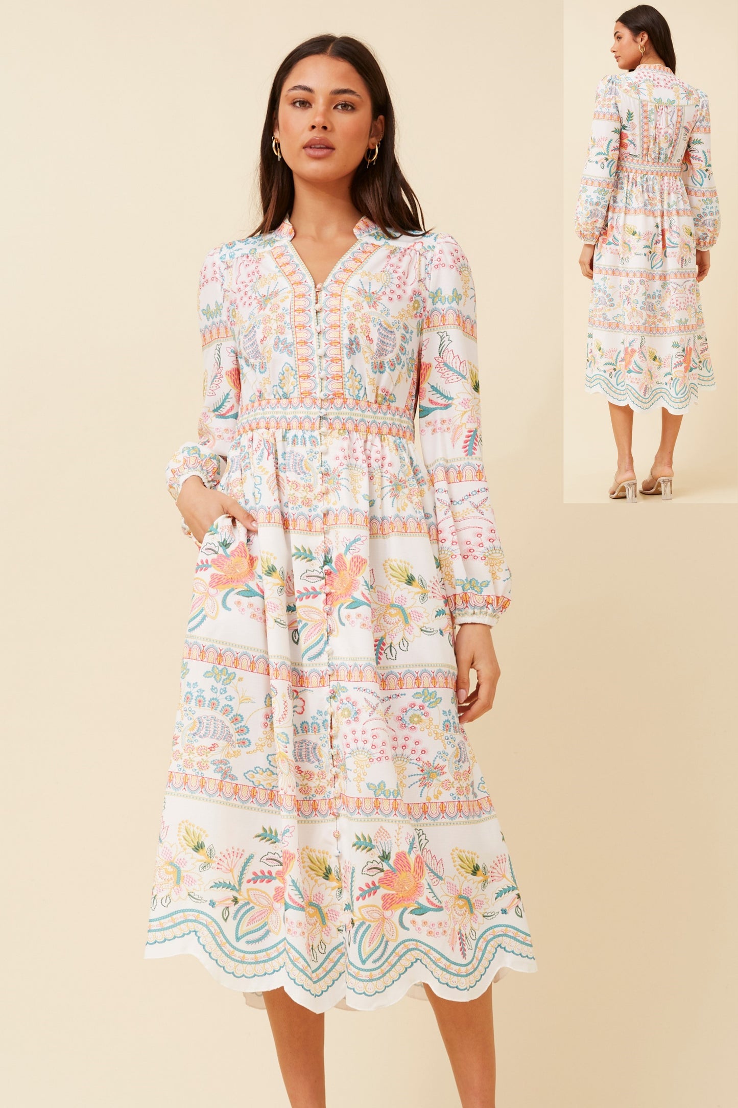 Layla Floral Printed Dress D734060