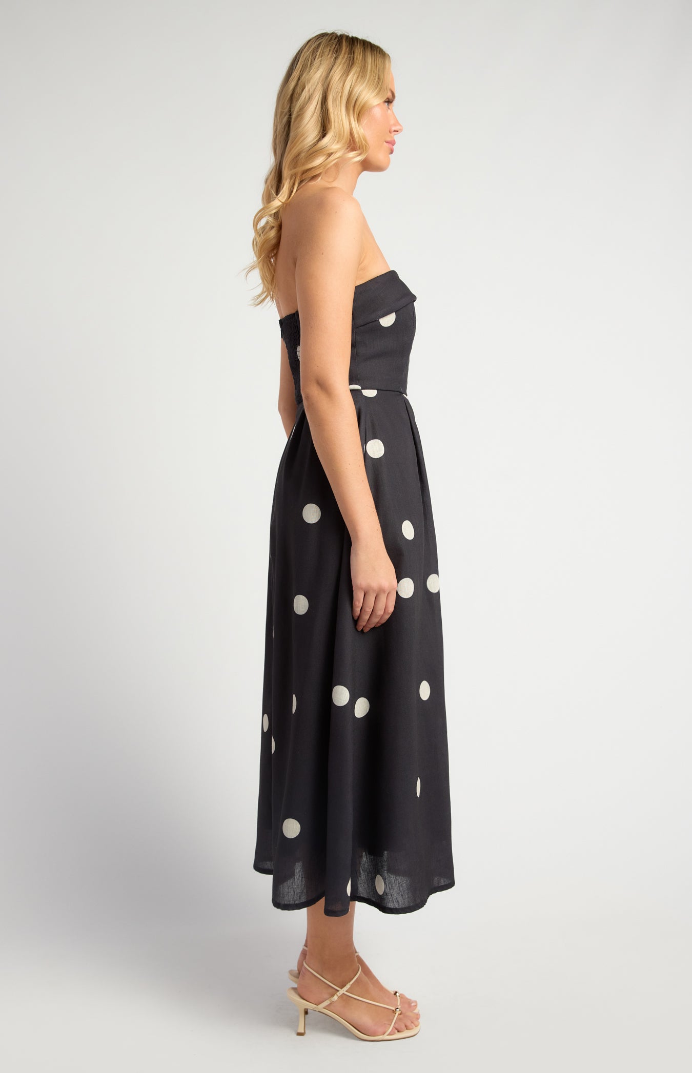 Violette Polkadot Midi Dress