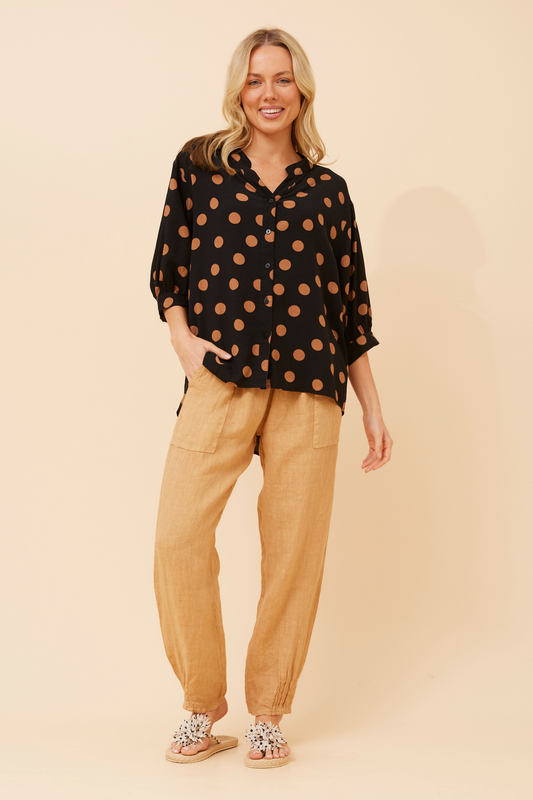 Rosa Polka Shirt with Back Button Detail -  T526337