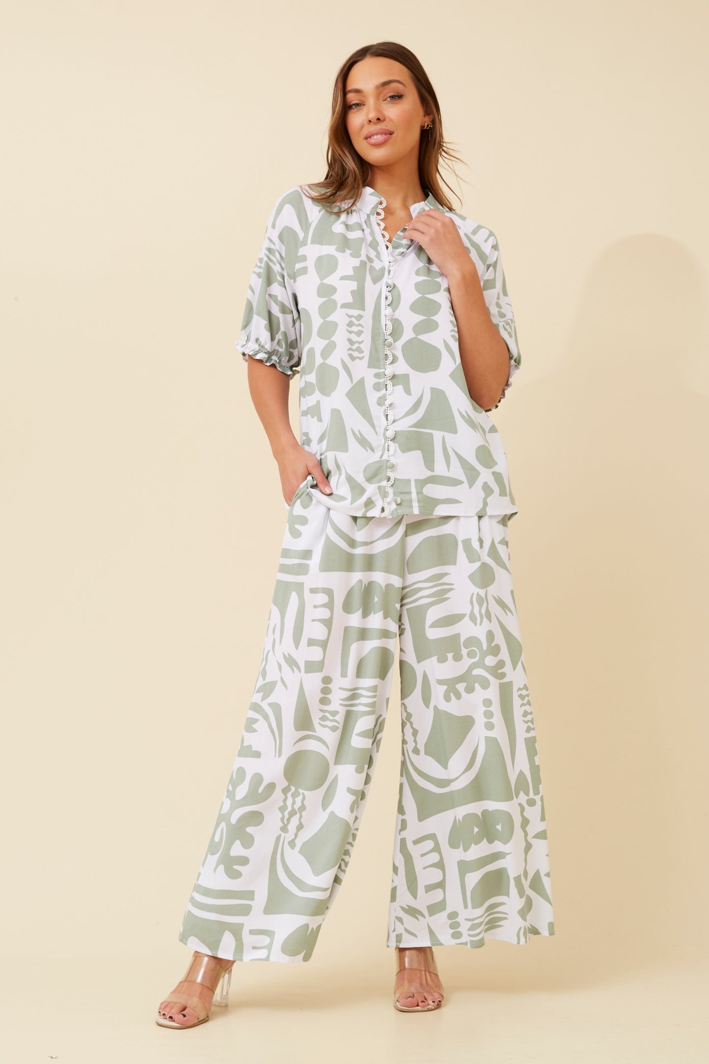 Aida Abstract Print Top T522056