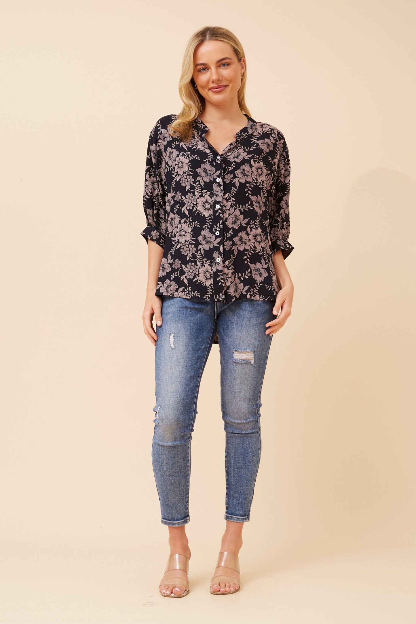 Rosa Floral Print Shirt- T524407