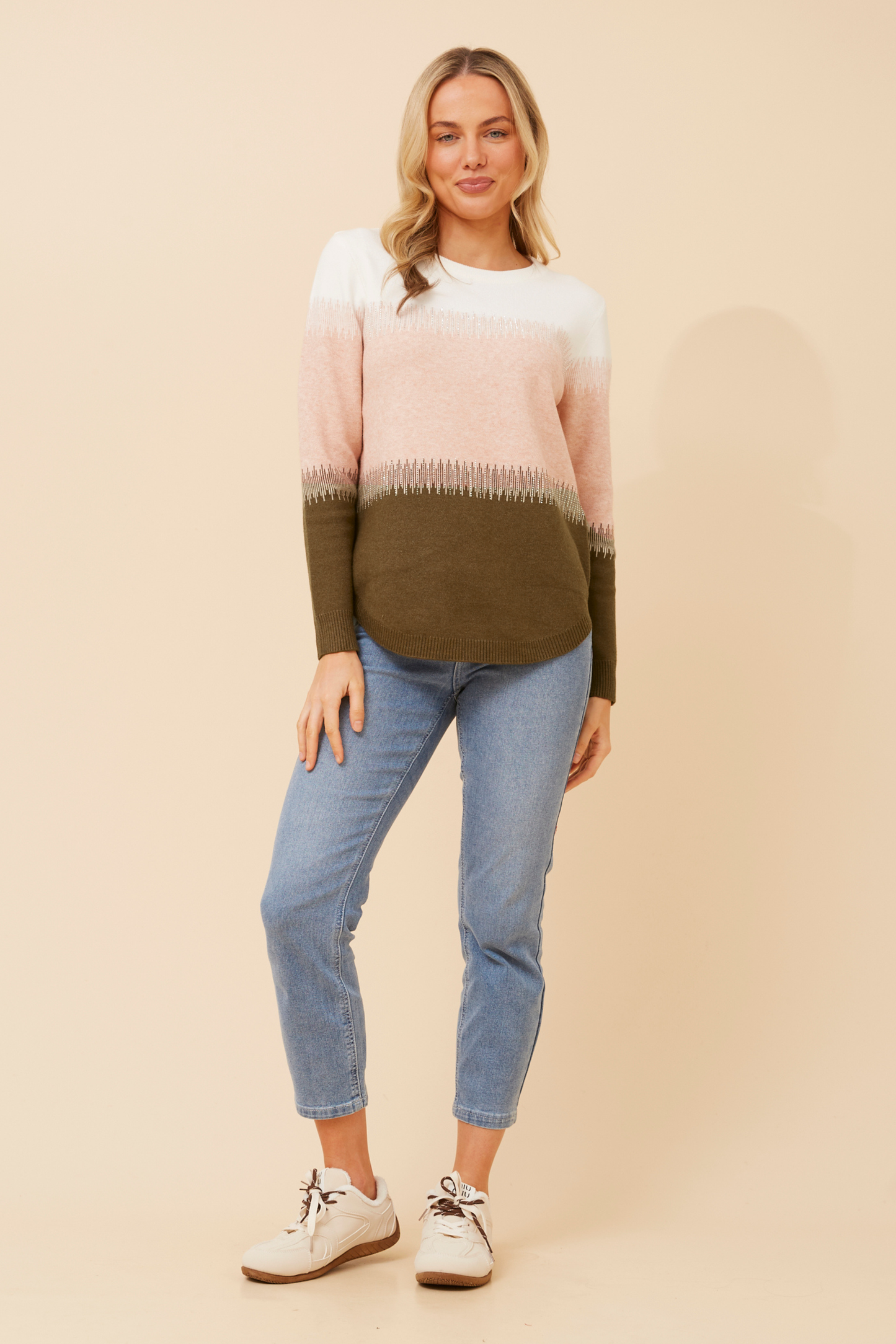 Taylor Stripe Knit KP178166 Chocolate