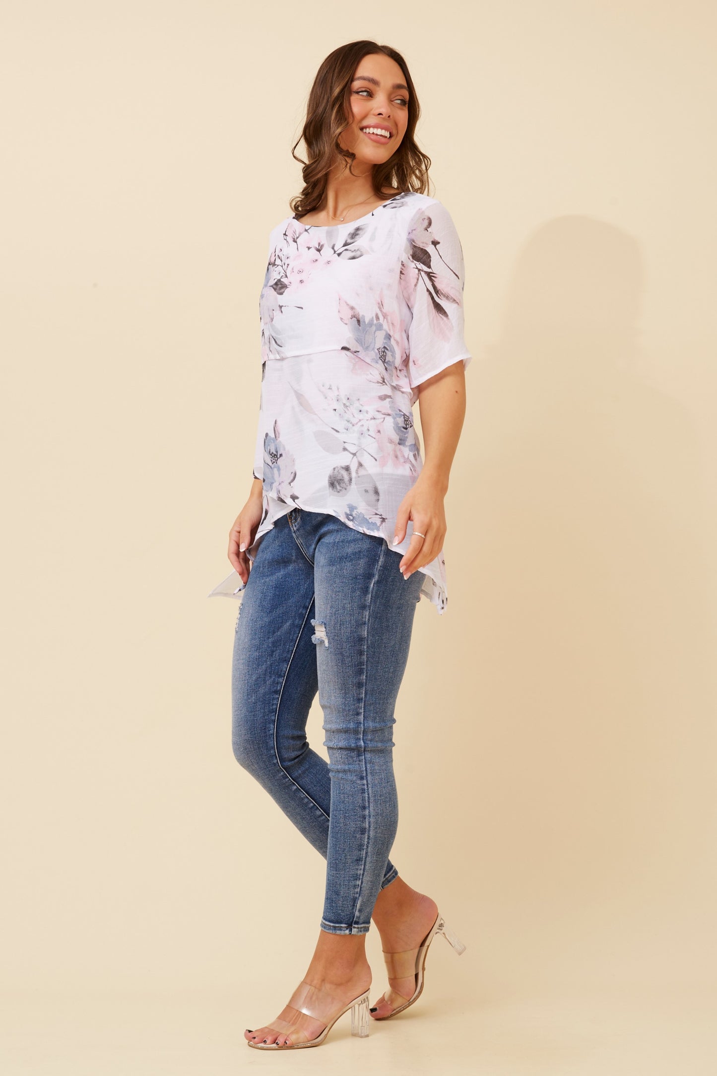 Emery Double Layer Top T515833 Pink