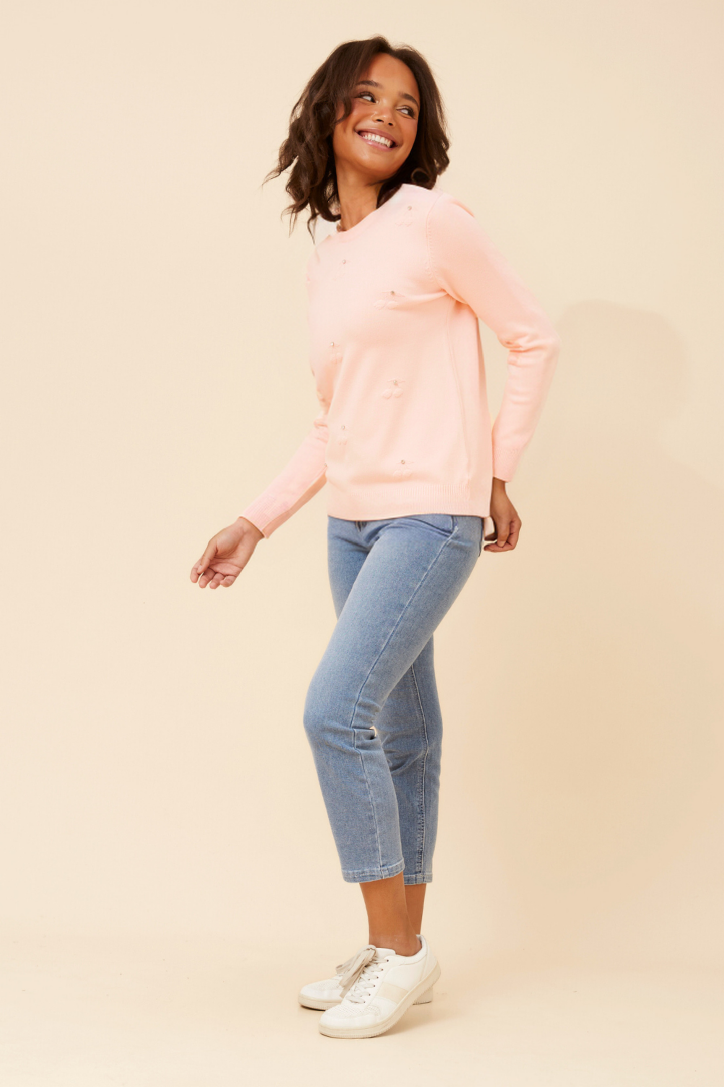 Gracie Pearl Detail Knit KP525903 Blush