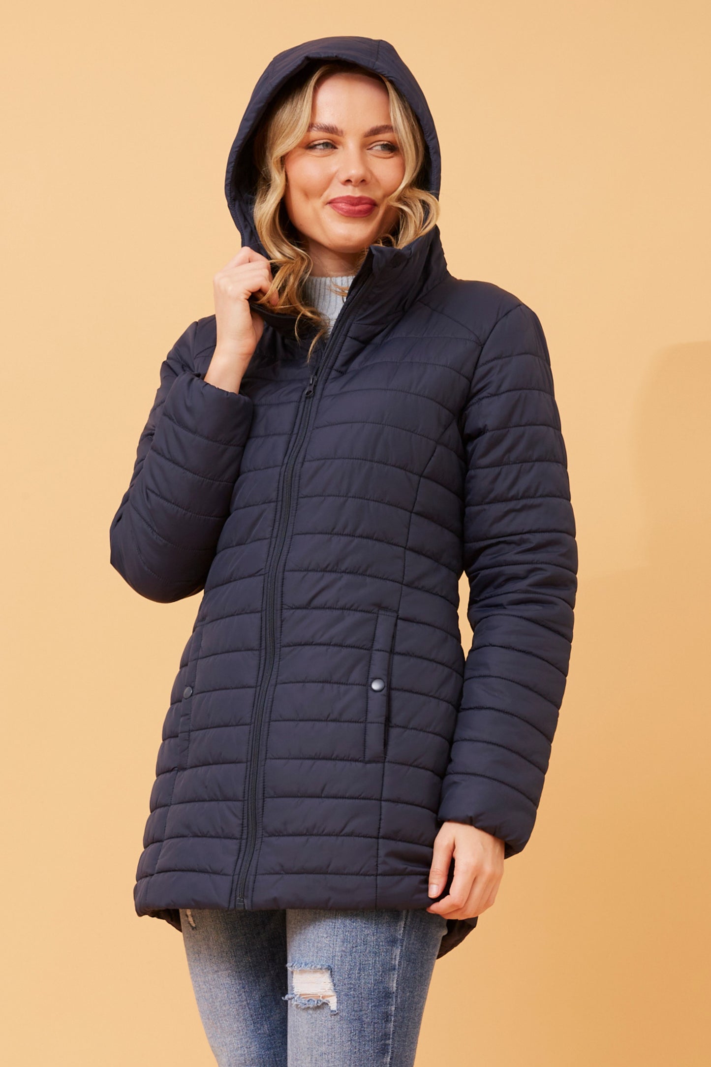 Jackie Puffer Jacket J513081 Navy