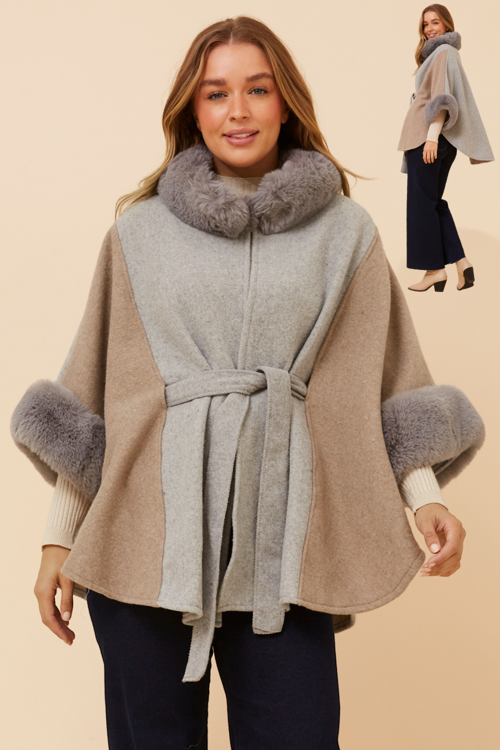 Olia Faux Poncho PC525817