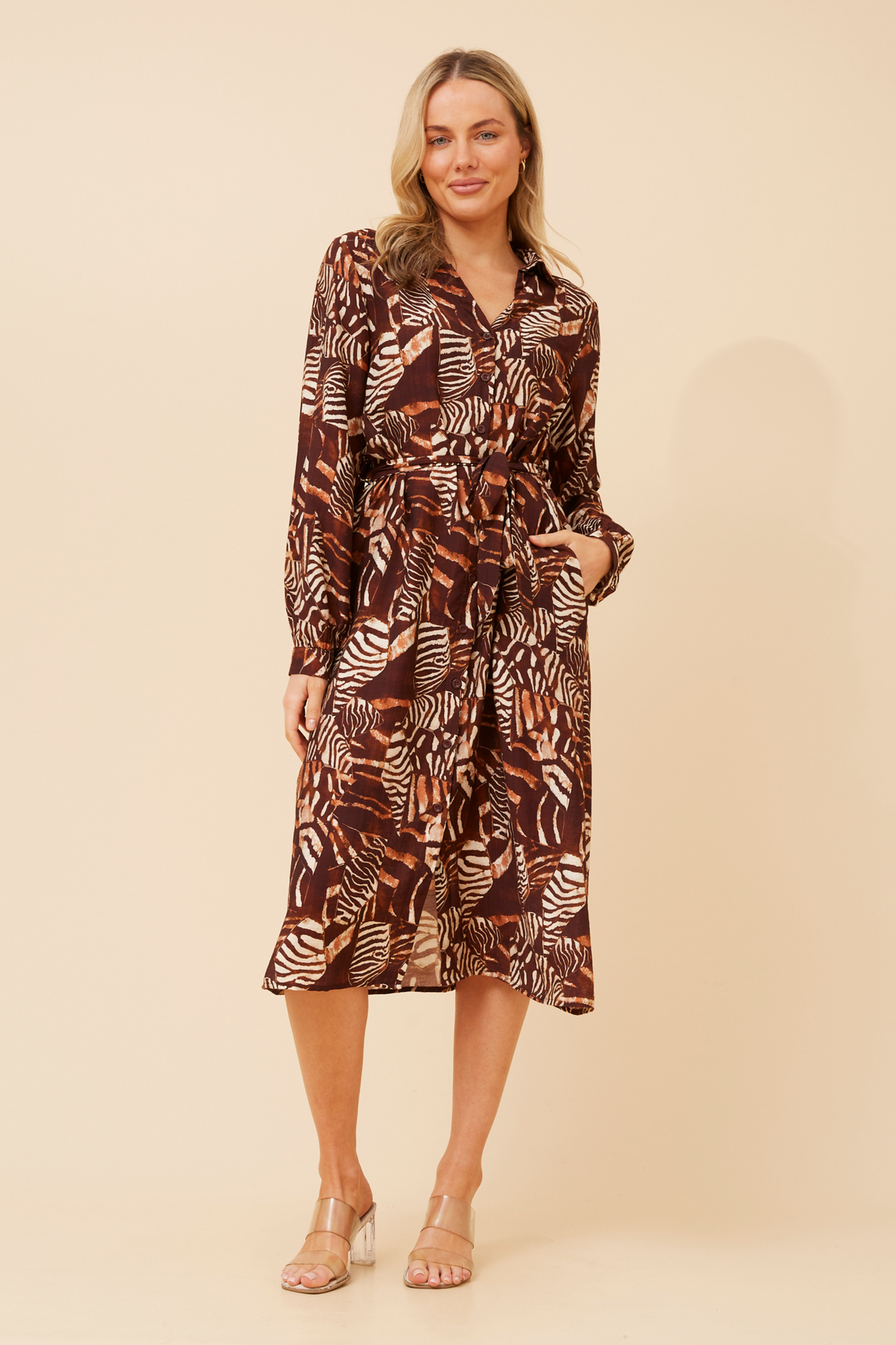 Judie Abstract Printed Dress D736357