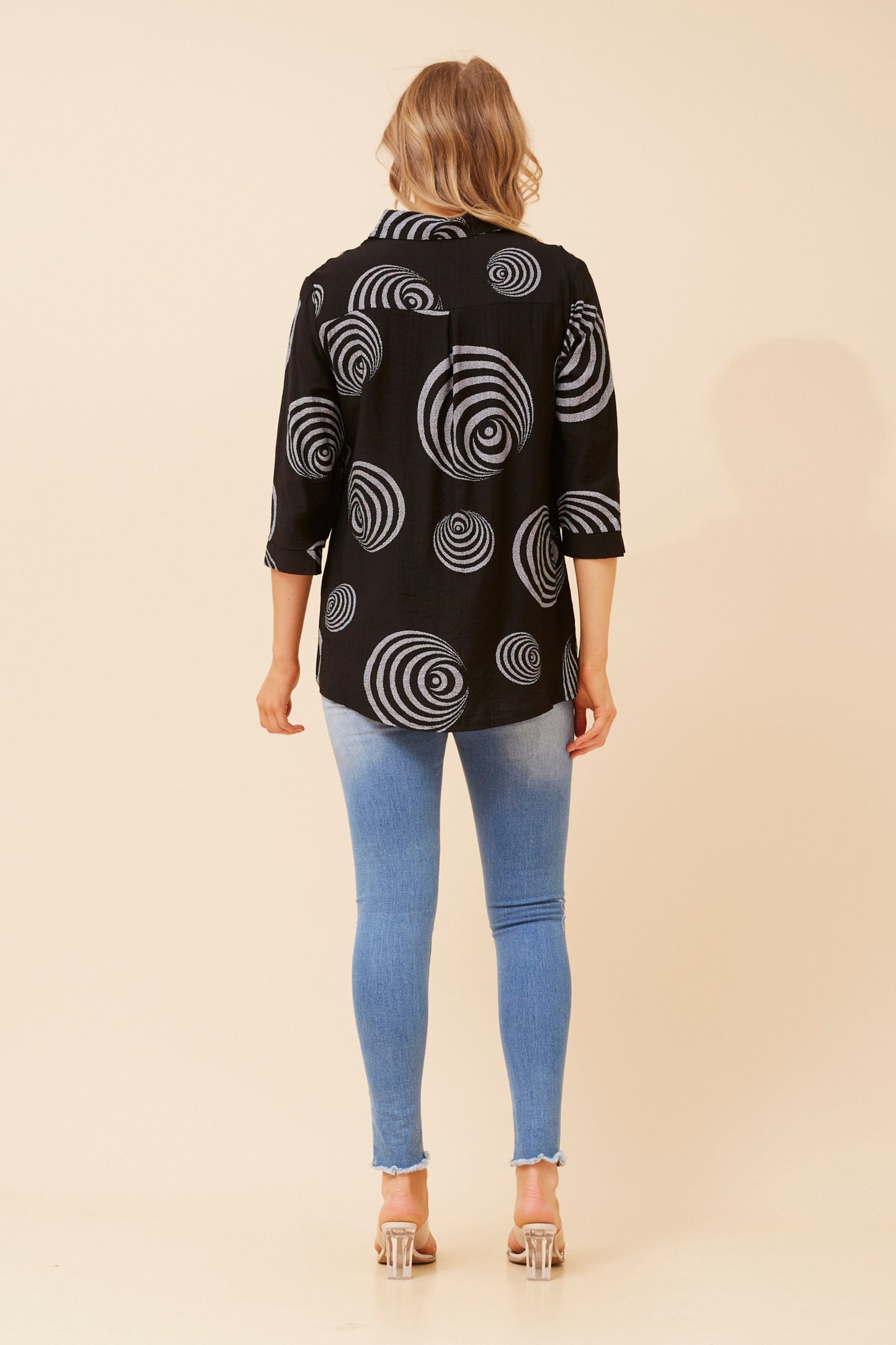 Bella Abstract Print T523432 Black & White