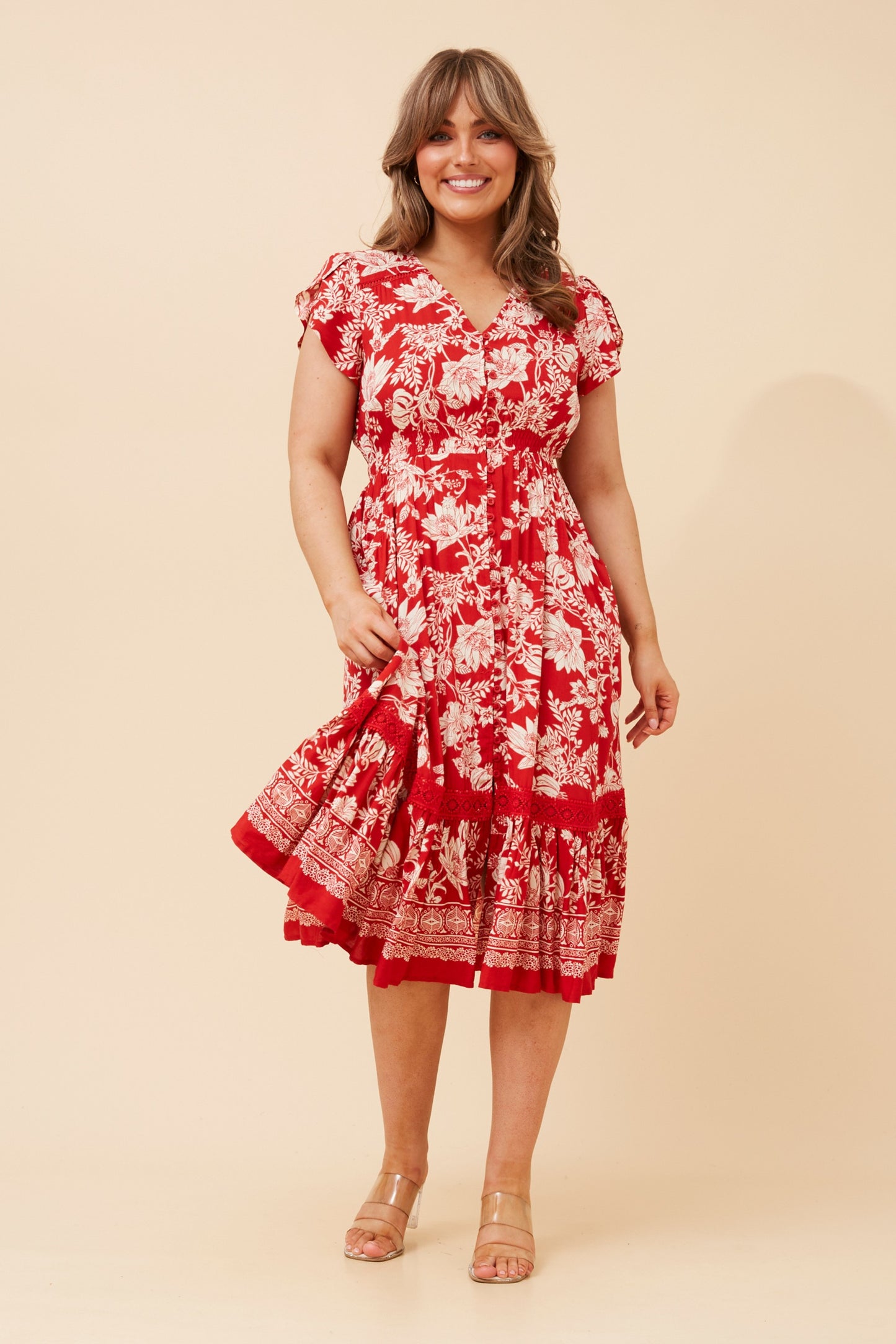 Serena Floral Midi Dress - D523238