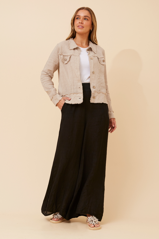 Sara Italian Linen Jacket J526747