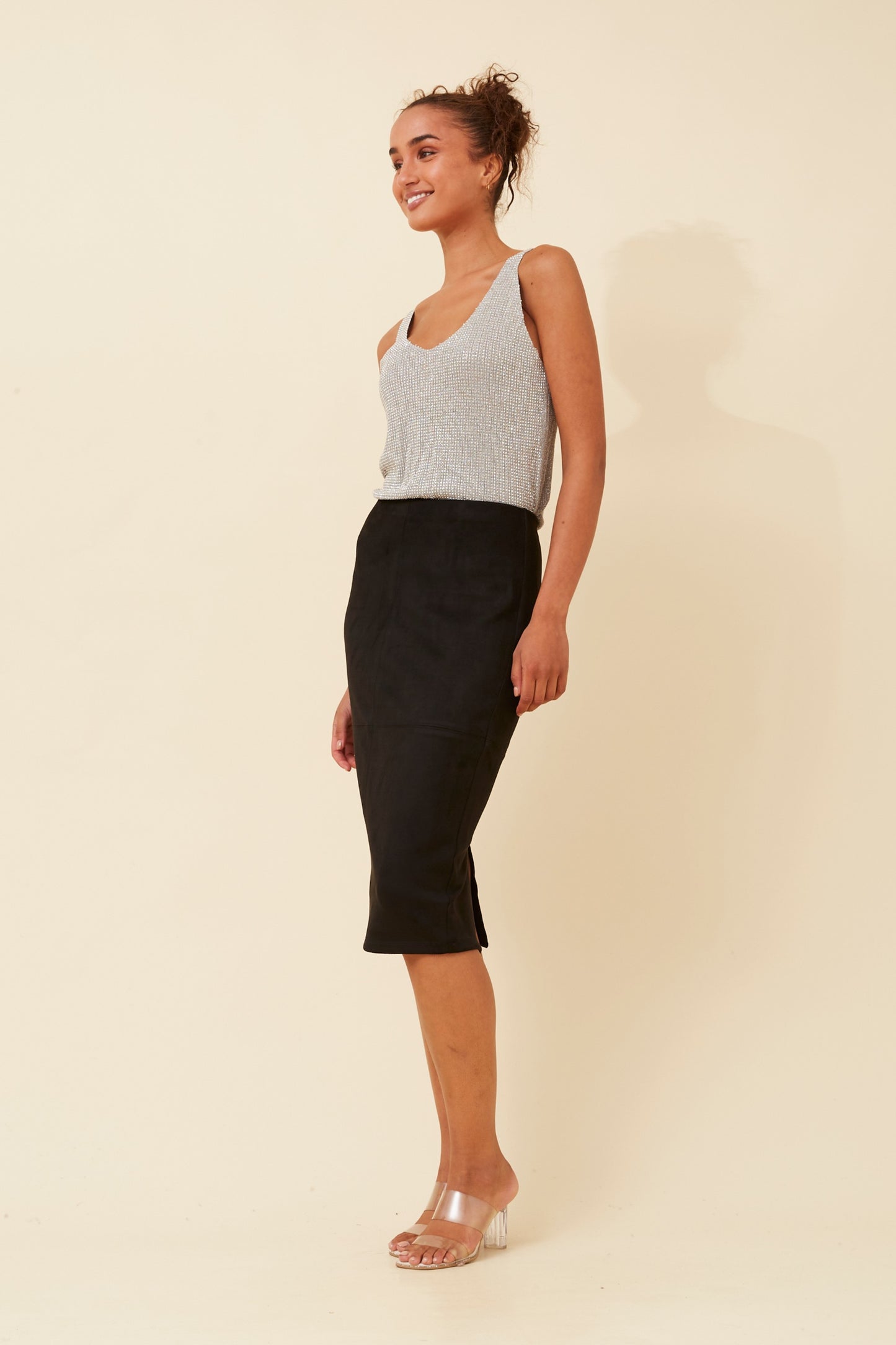 Ira Suede Skirt S522588 Black