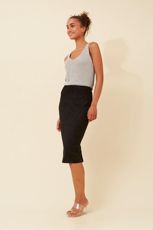 Ira Suede Skirt S522588 Black