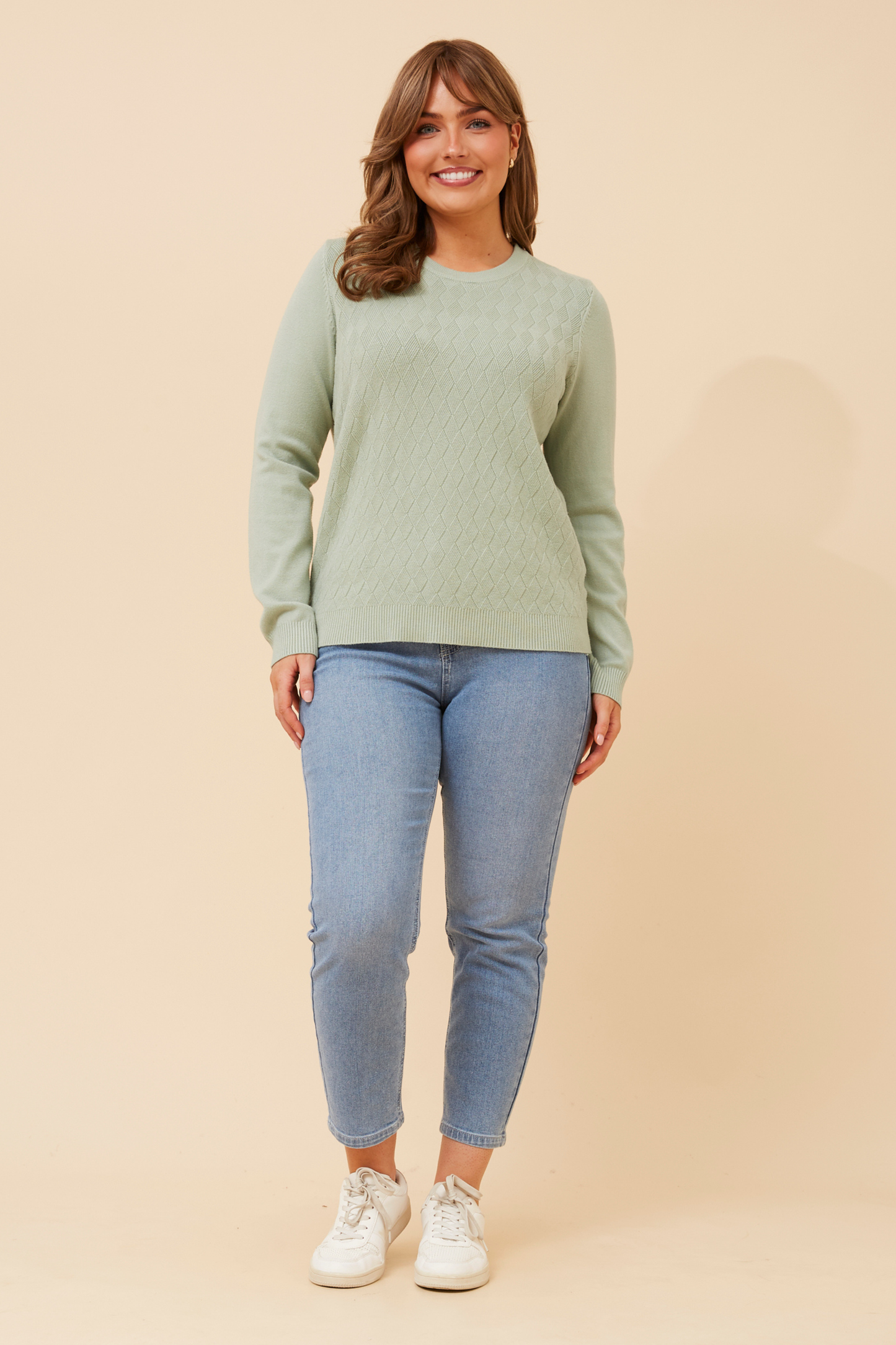 Mason Mini Diamond Pattern Knit Sage KP522514