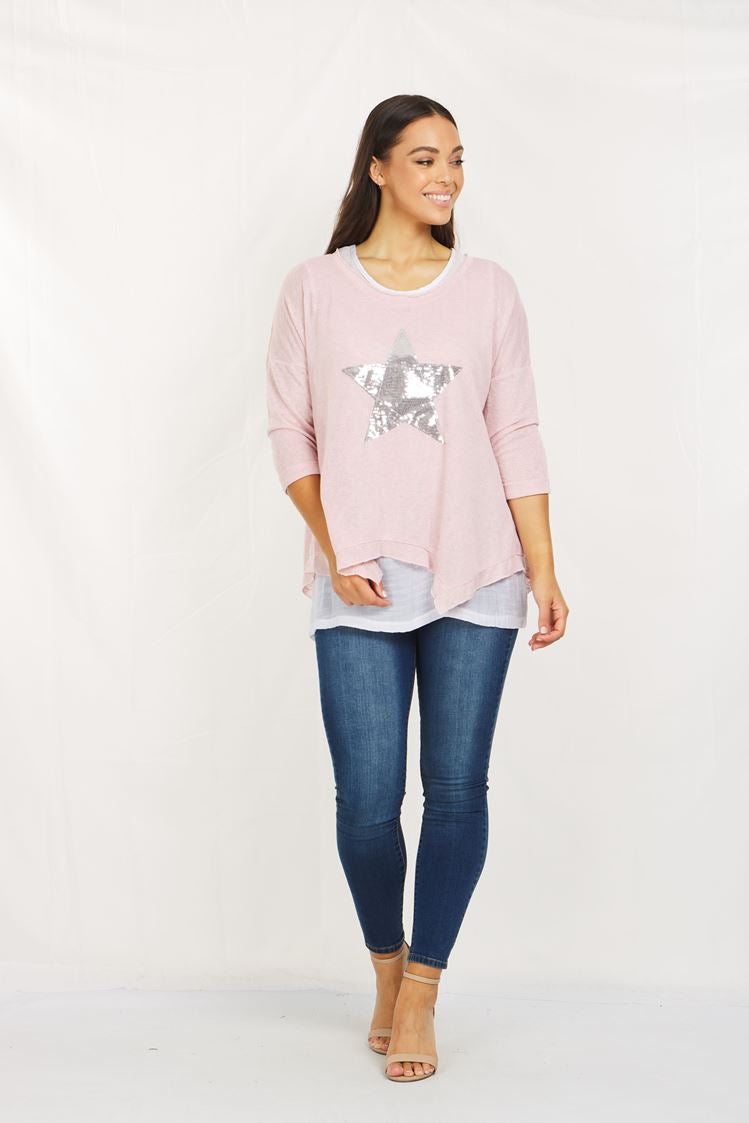 Axel Star Print Blouse T508236 Blush