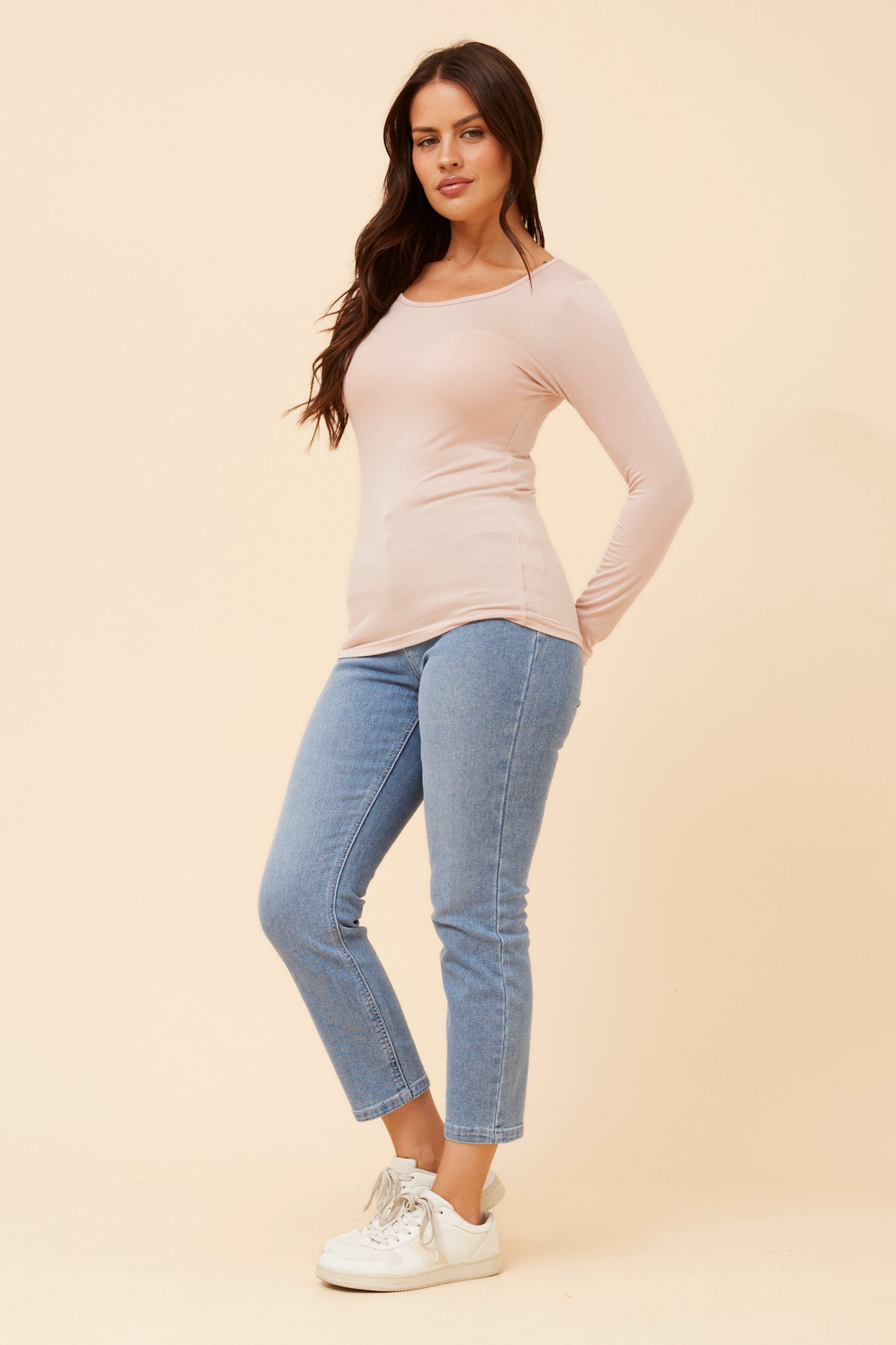 Basic Long Sleeve Top - Stone