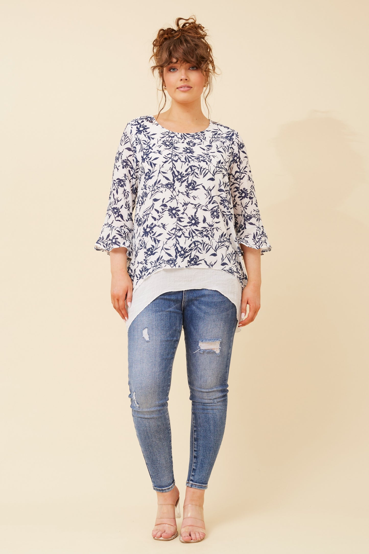 Leon Double Layer Top Navy T517327