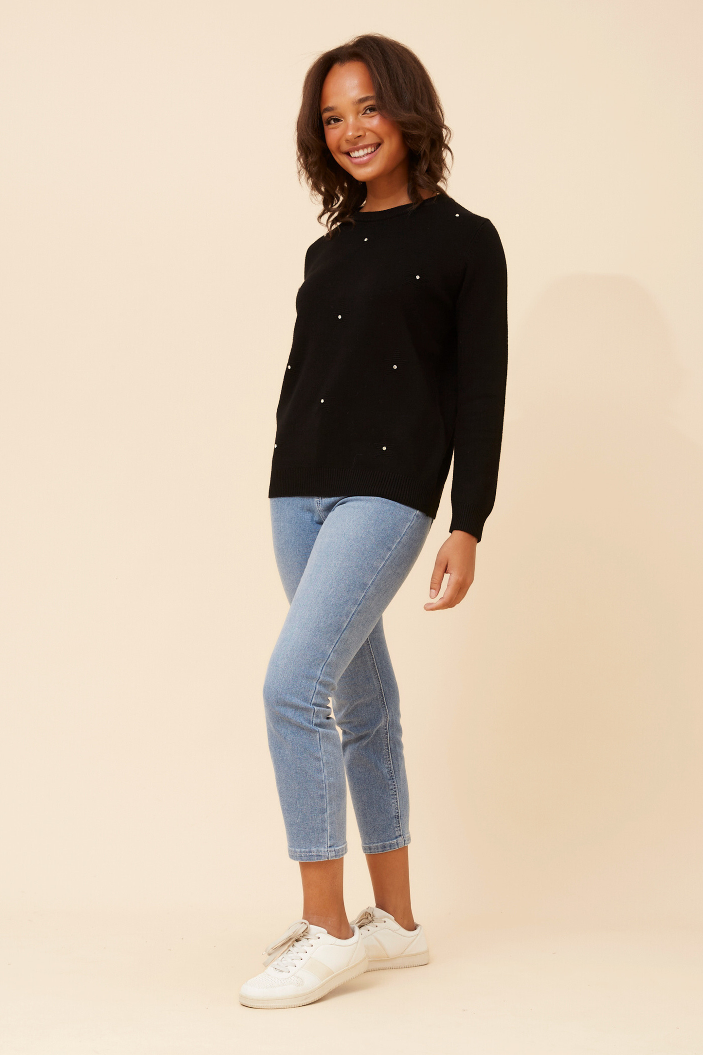 Berita Pearl Detail Knit KP525906 Black