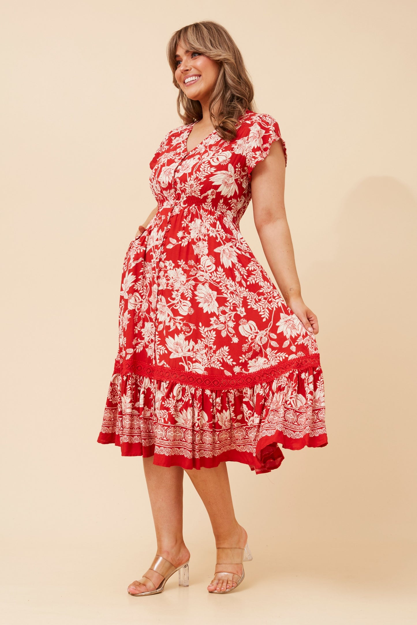 Serena Floral Midi Dress - D523238
