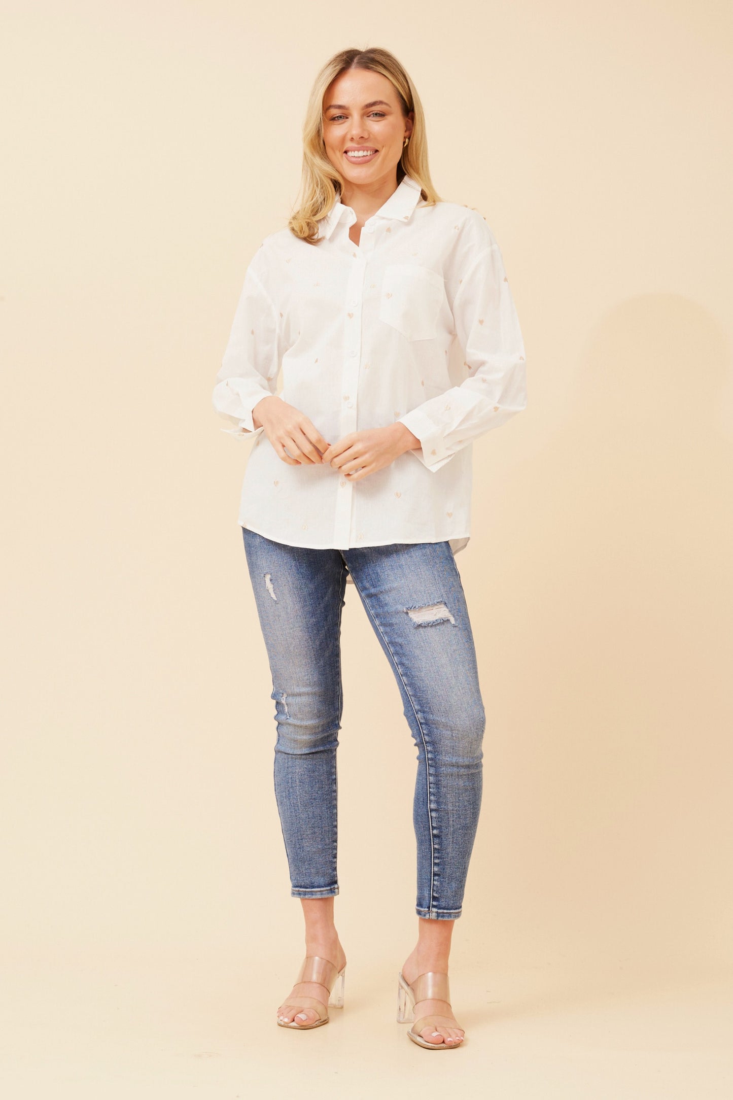 Ruby Heart Pattern Shirt T734424