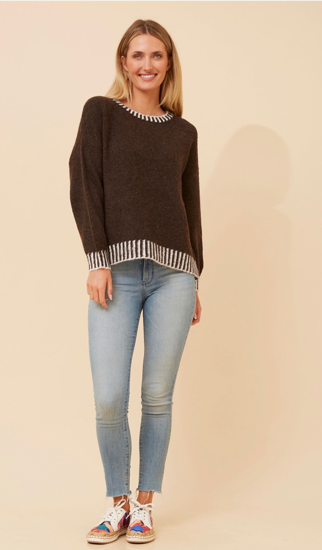 Zara Trim Details Jumper KP734293 Chocolate