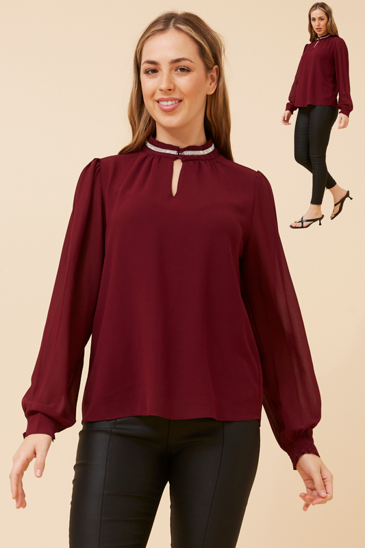 Tina Blouse with Diamante T520119