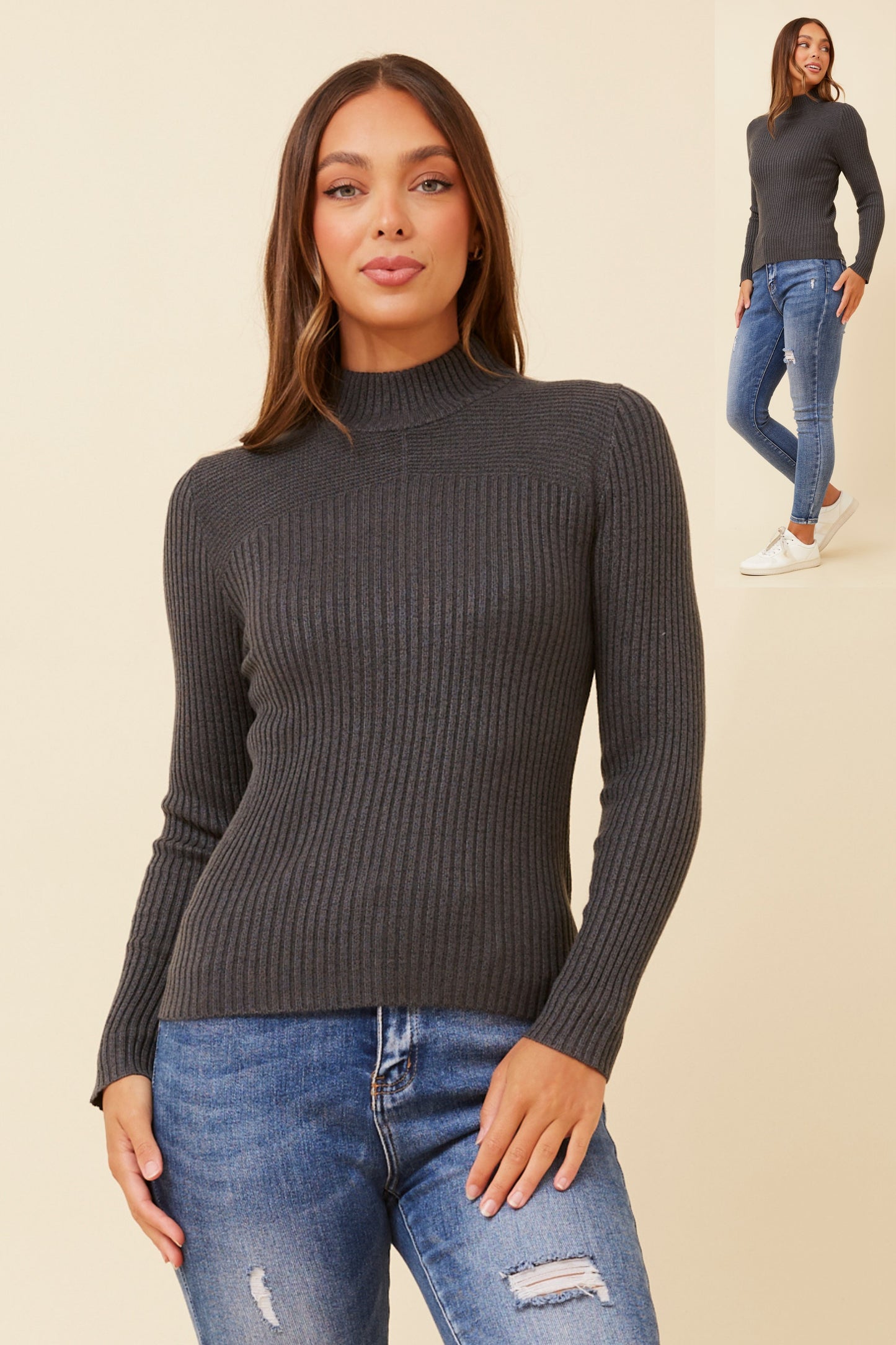 Alba Knit Jumper - Pavement KP508787