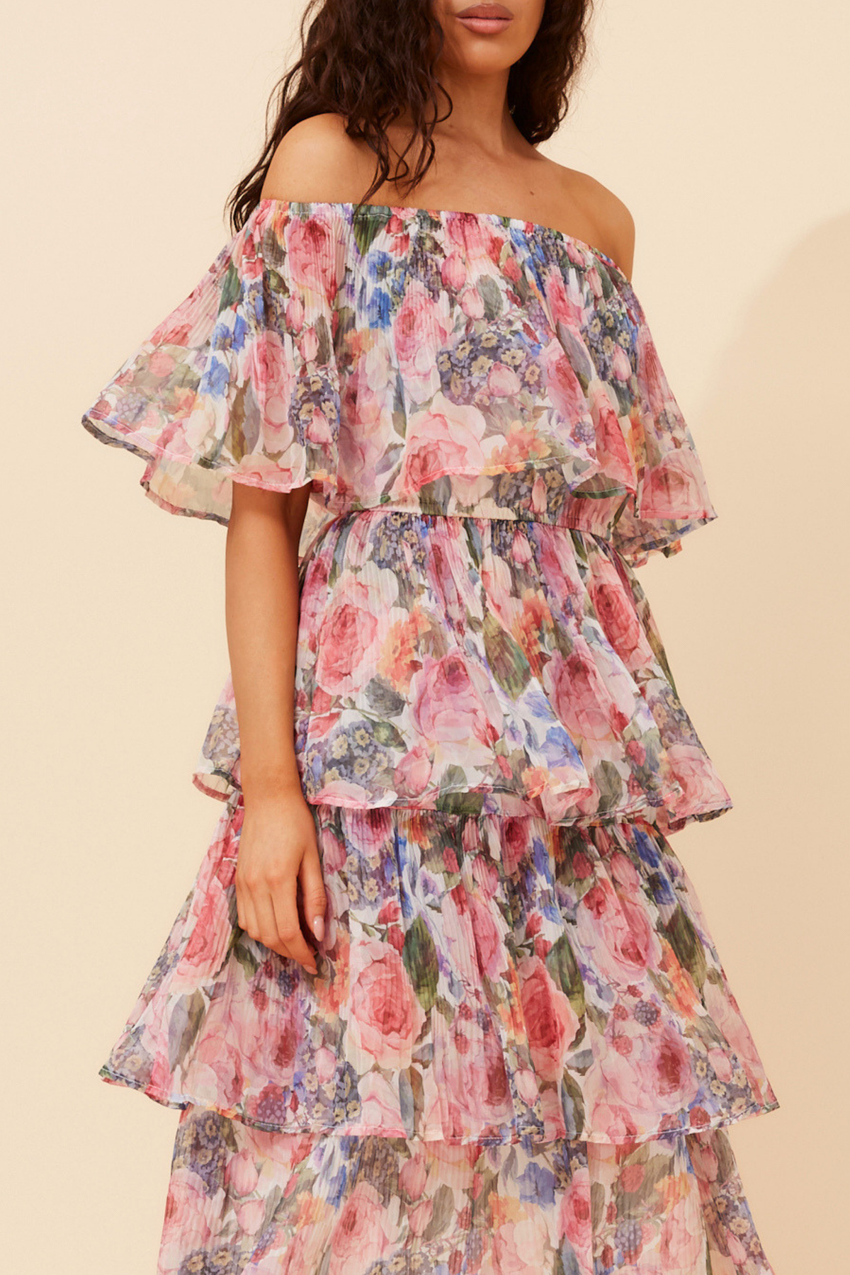 Valena Floral Dress D179881 Multi White