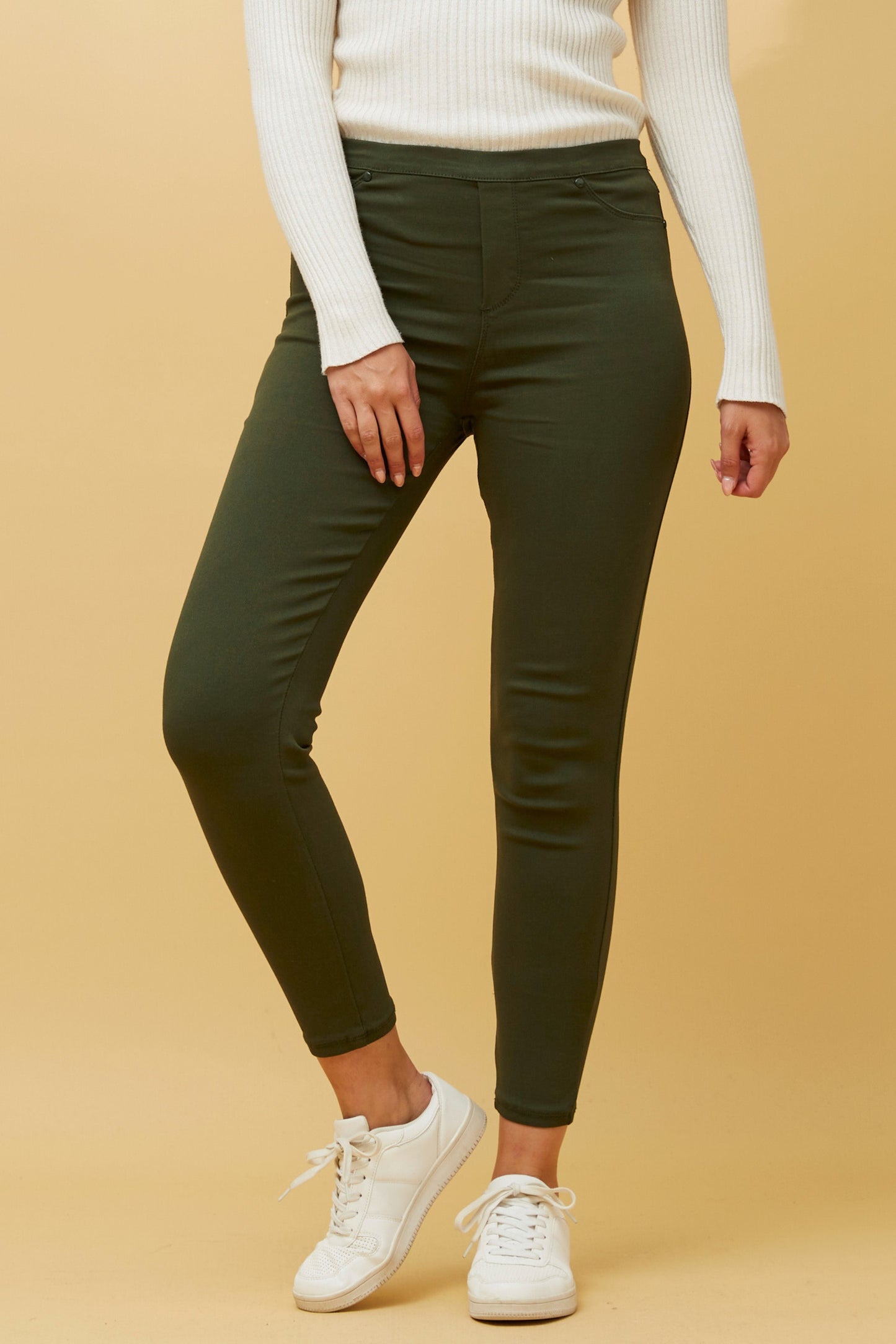 Sally Stretchable Skinny Pants Khaki P502564