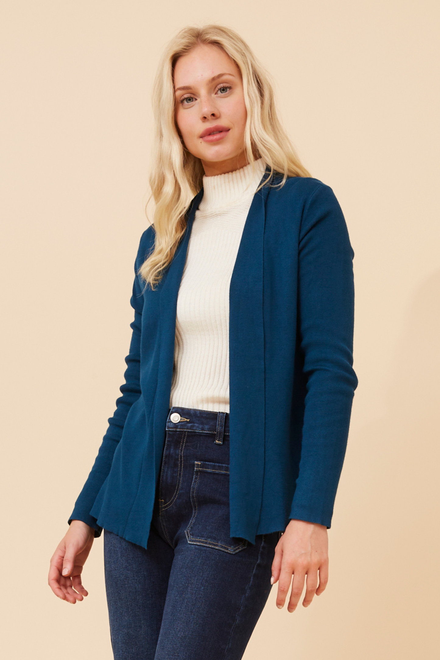 Shawl Collar Cardigan KC521966 Teal