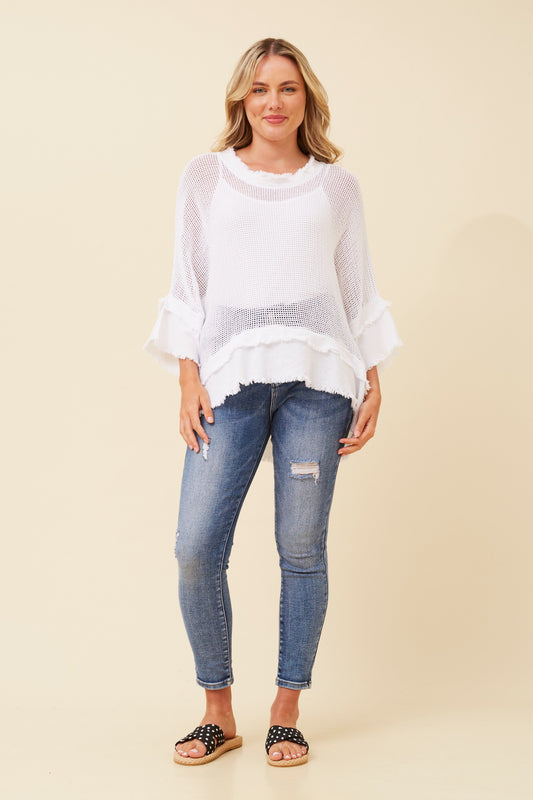 Miya Mesh Italian Top T522434 White