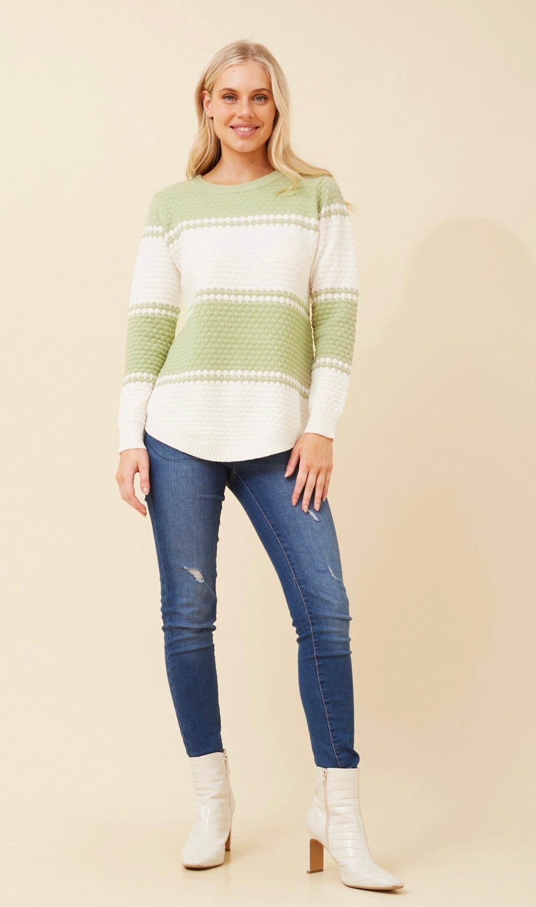 Juliette Stripe Printed Knit KP171740