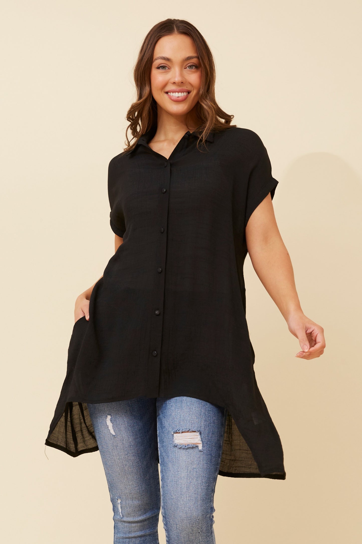 Allison Tunic Top T509444 - Black