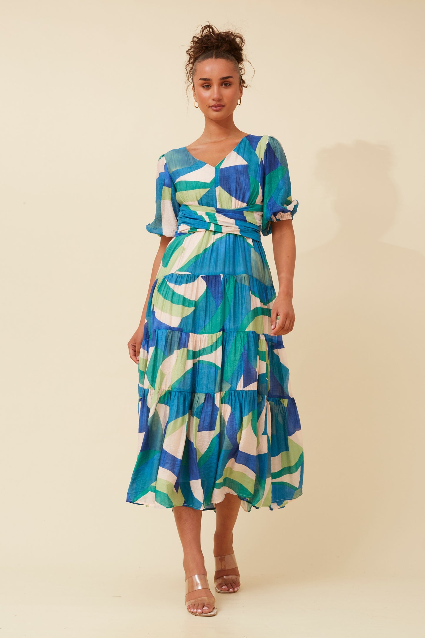 Belina Abstract Print Dress D520319