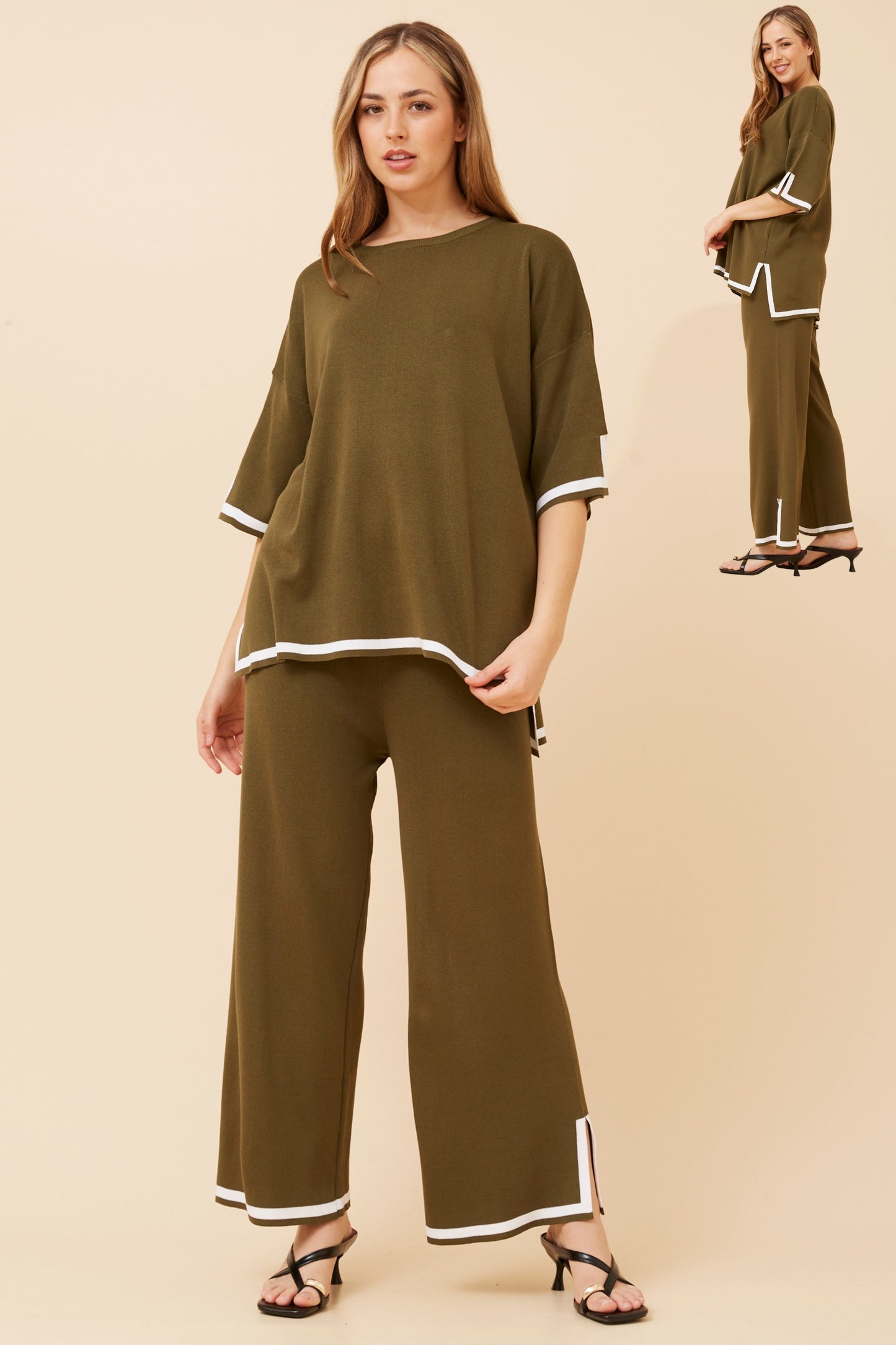 Gigi Knitted Set SET734257 Khaki