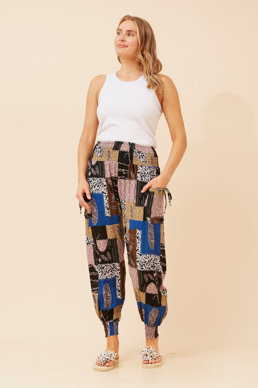 Abstract Printed Harem Pants -  P523499