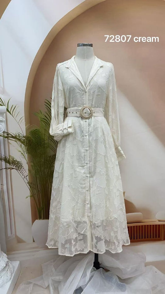 Lorriane Lace Dress with Belt