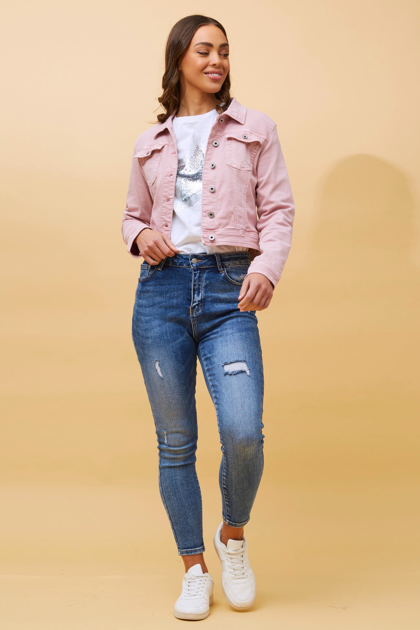 Felma Sequin Wing Jacket J517180 Light Pink