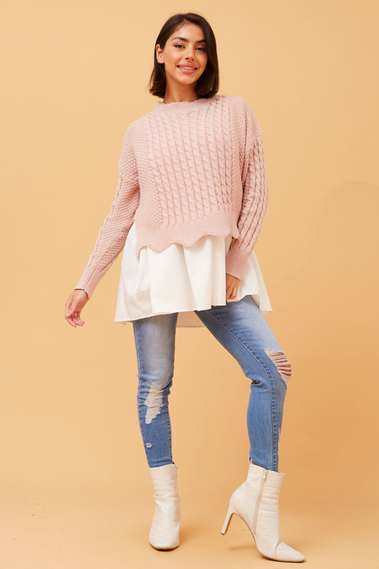 Ivana Knit Jumper- Blush KP515802