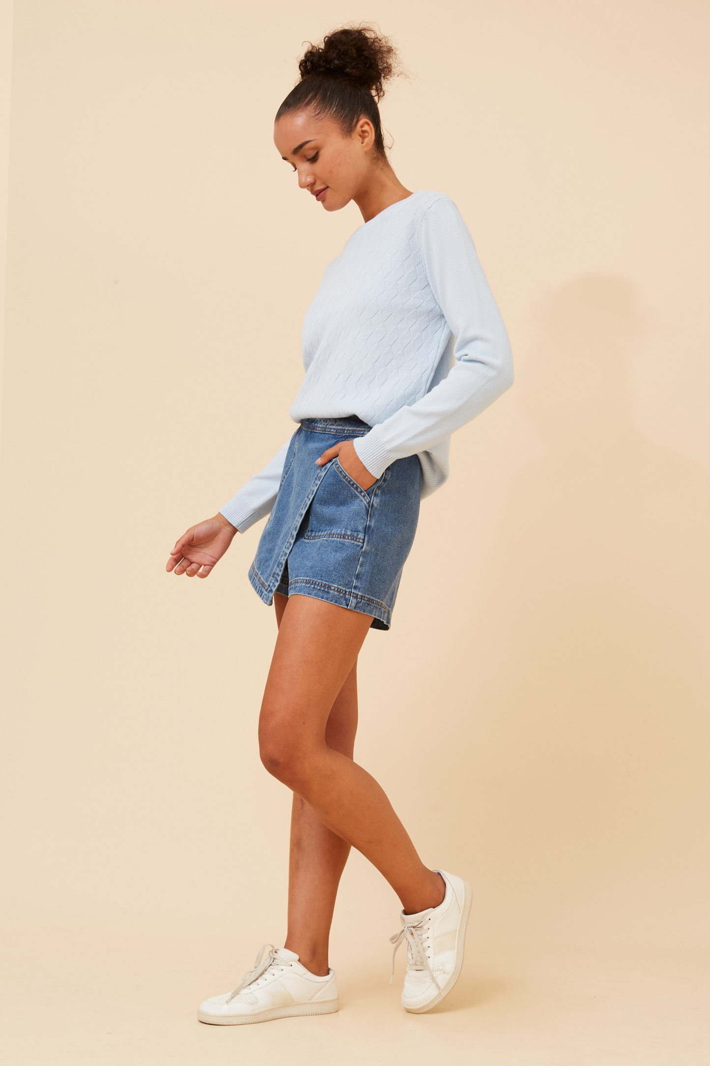 Mason Mini Diamond Pattern Knit Sky KP522514