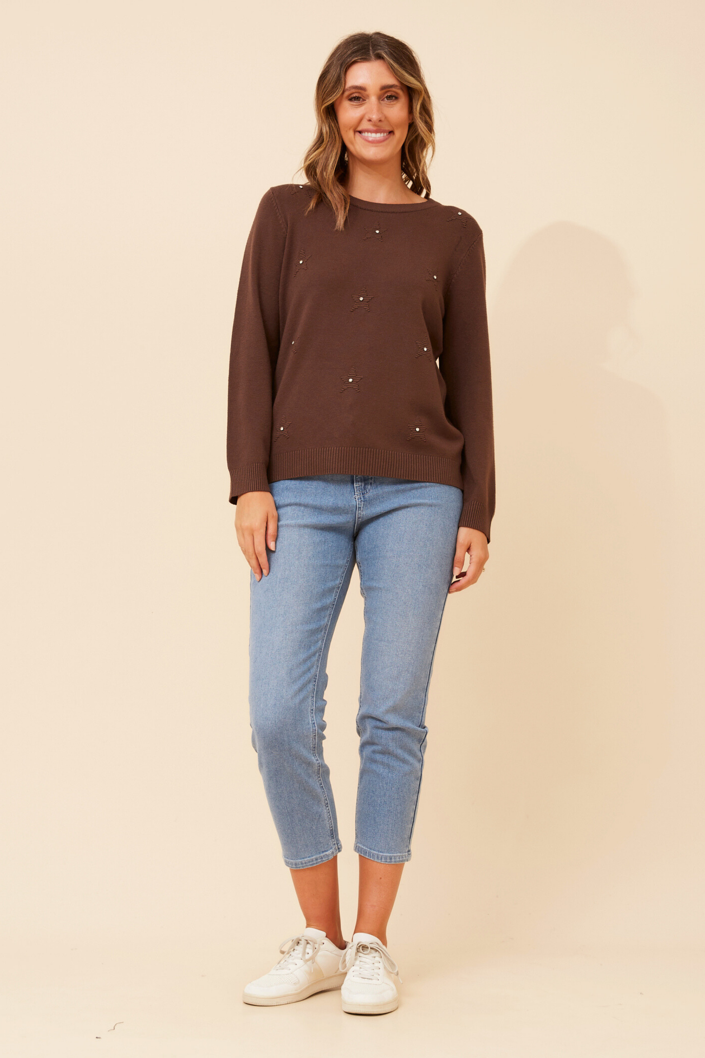 Berita Pearl Detail Knit KP525906 Chocolate